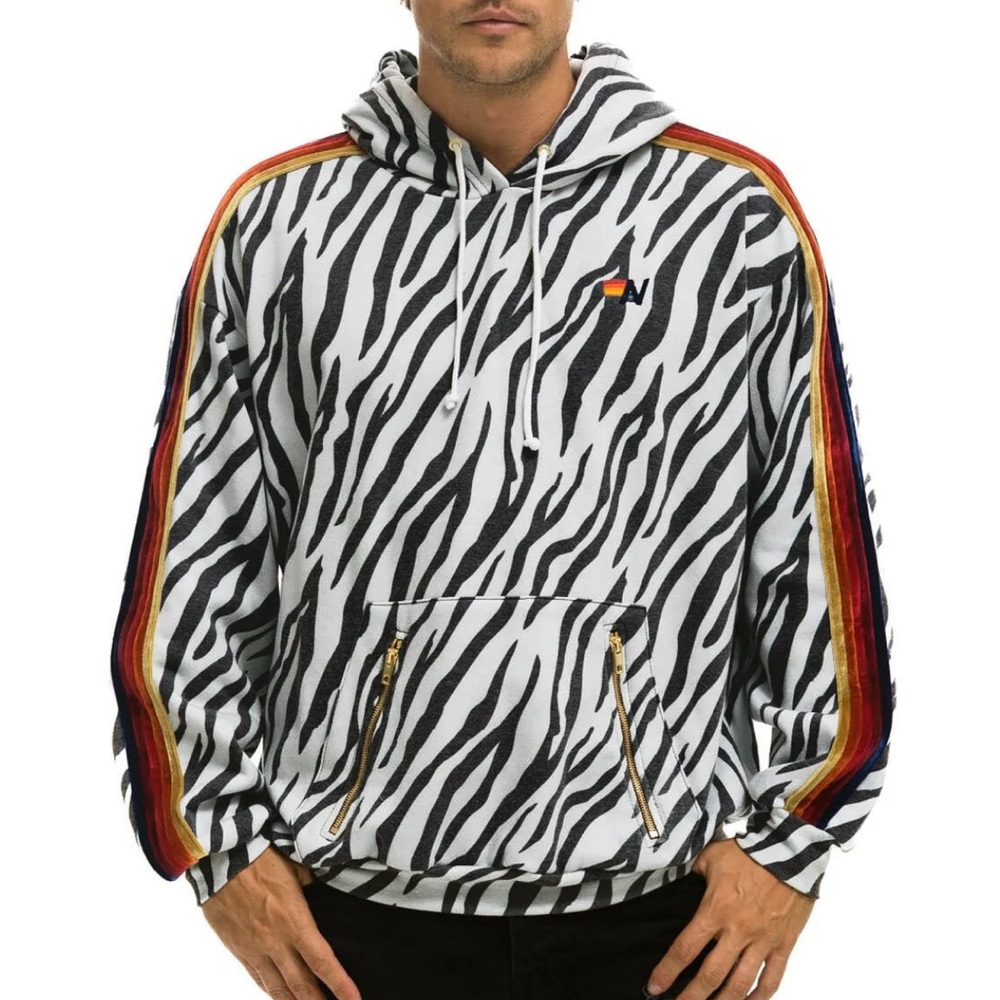 AVIATOR NATION RELAXED Tiger Velvet PULLOVER HOODIE